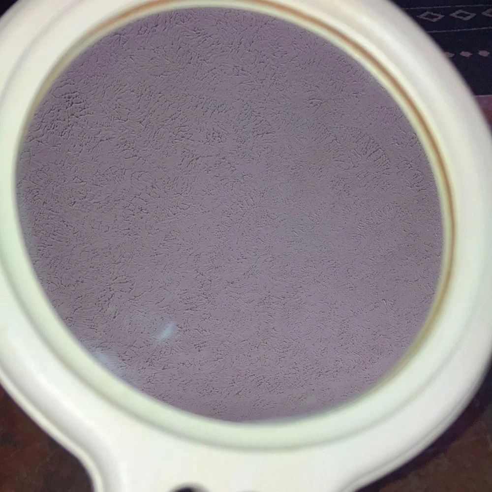 Vintage Hand painted Handheld Mirror with Heart Cutout‎